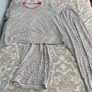 LAKE Pima Crew Short-Long Set in Elizabeth Floral